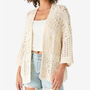 Lucky Brand Women's Cream Knit Cardigan